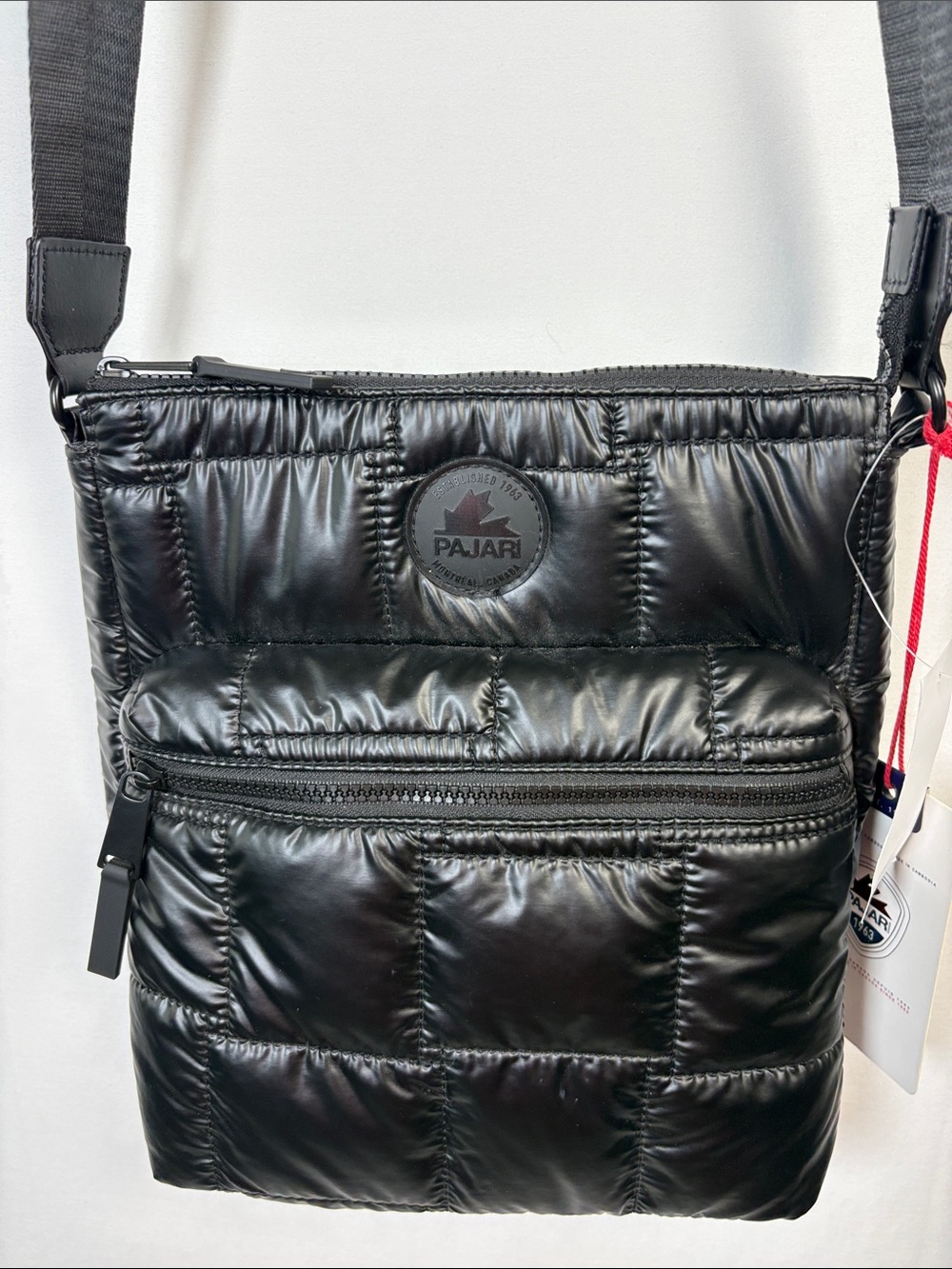 PAJAR New Black Quilted Puffy Crossbody Purse